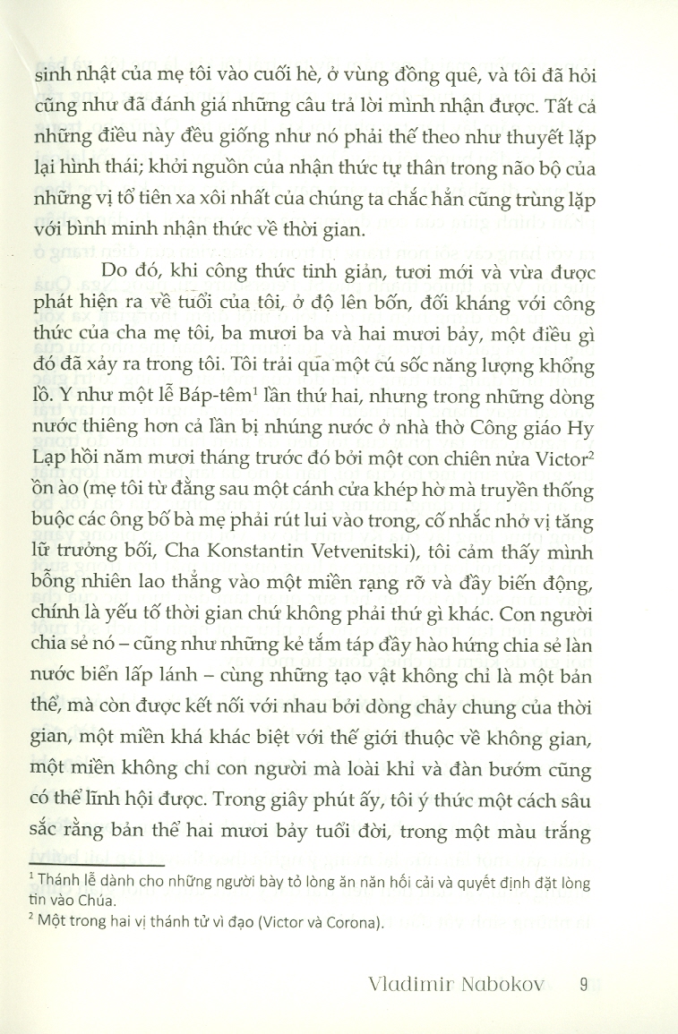 NÓI ĐI, KÝ ỨC - Vladimir Nabobov – Orkid dịch - Bách Việt Books – NXB Dân Trí (bìa mềm)