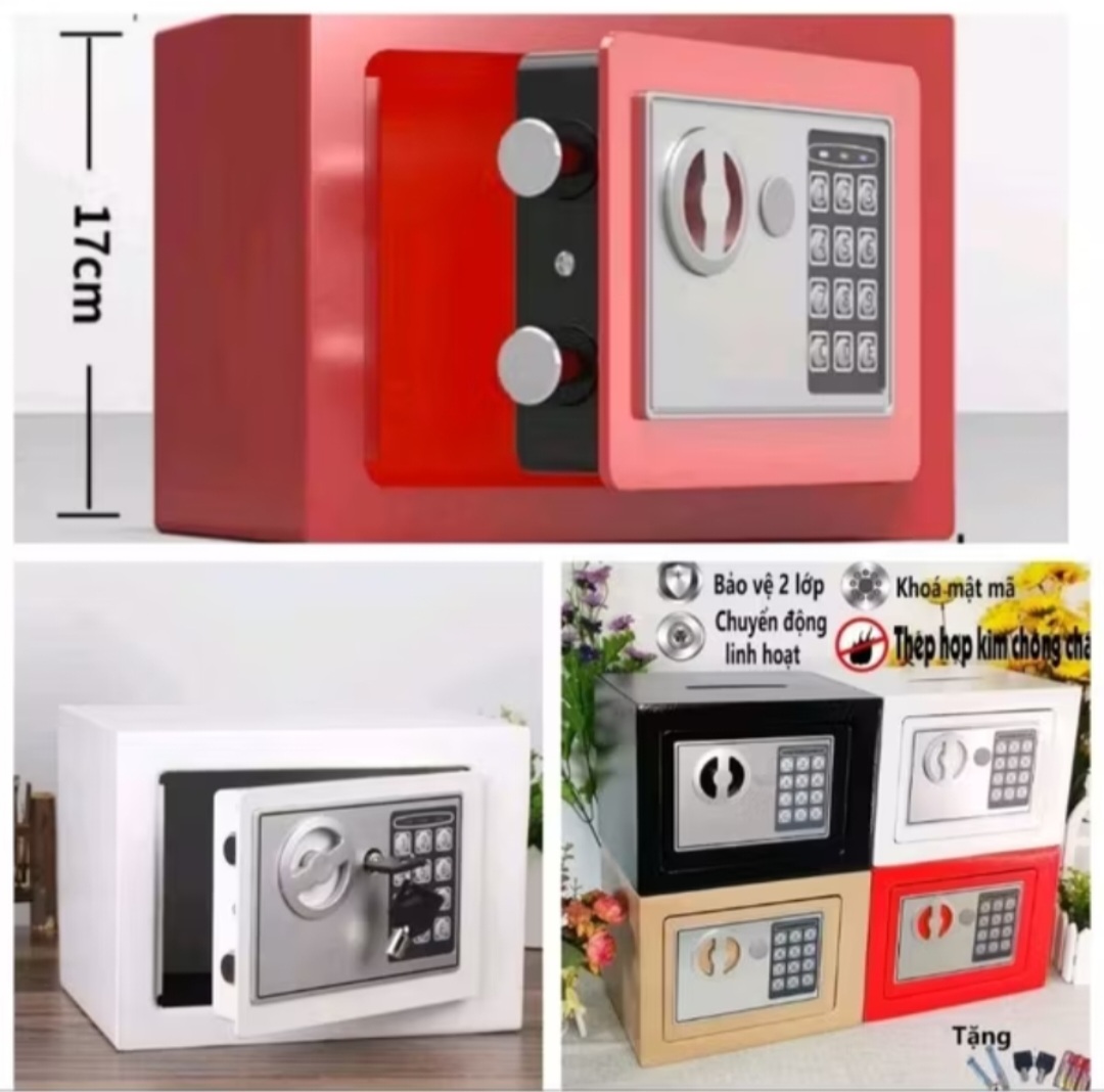1 CÁI KÉT SẮT ĐIỆN TỬ MINI CÓ KHE BỎ TIỀN AN TOÀN