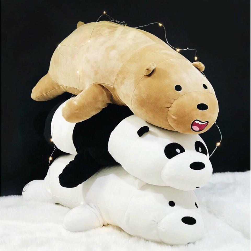 GẤU BÔNG WE BARE BEARS NẰM (70 CM) GB274