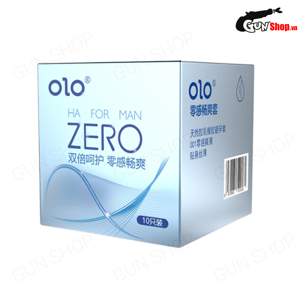 [Hộp 10 cái] Bao cao su OLO 0.01 Zero Ha For Man - Siêu mỏng, nhiều gel bôi trơn