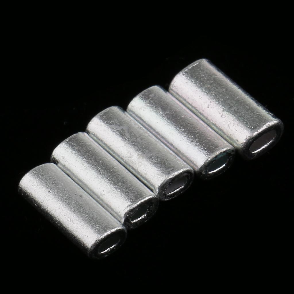 200 Pieces 1.2mm-1.5mm Inside Diameter Fishing Wire Leader Crimps Single Barrel Crimping Sleeves Aluminum Tube Connector Fishing Tackle Kit