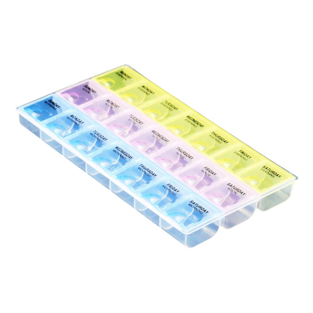 Colorful Plastic 21 Slots Electric IC Parts Wire Terminals Kit Storage Box