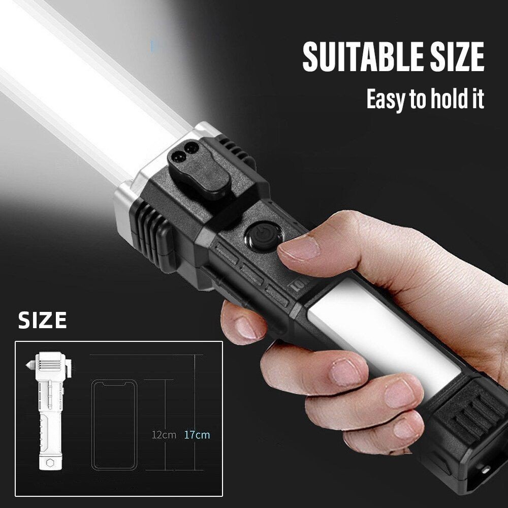 Búa Đèn Pin 4 Trong 1 Đa Năng Led Torch