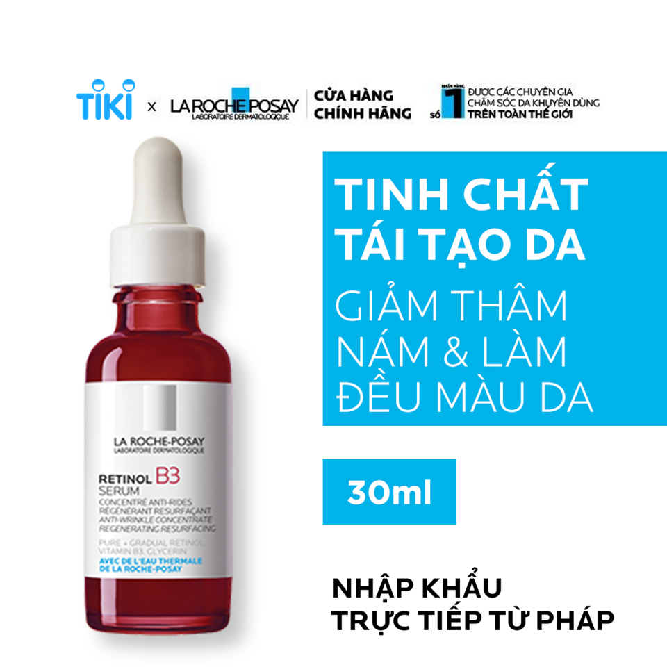 Tinh chất giúp tái tạo da, giảm thâm nám và nếp nhăn trên da, làm đều màu da La Roche Posay Retinol B3 Serum