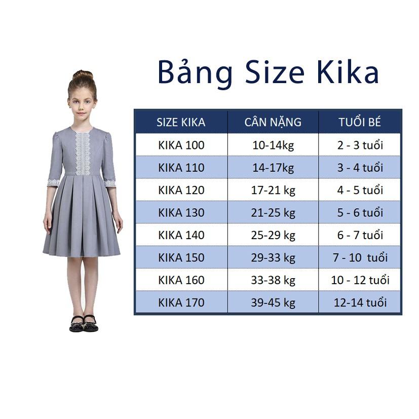 Váy đầm thun bé gái viên bi xanh - Size 11-45kg - K081
