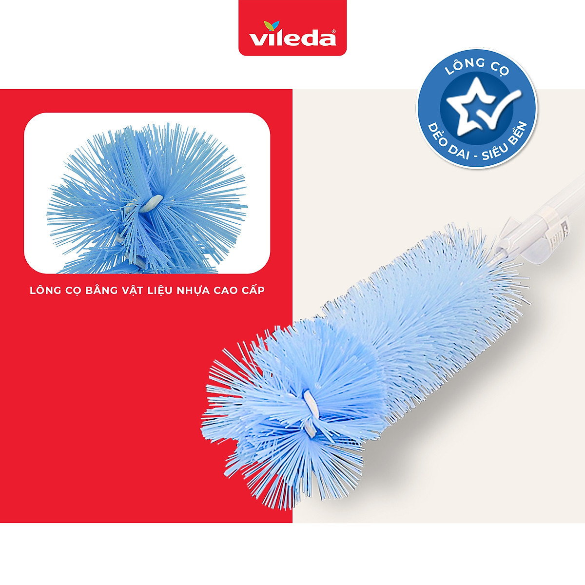 Dụng cụ cọ rửa bình sữa, chai, lọ, cốc Vi Lê Đa TSU156198 hàng Đức