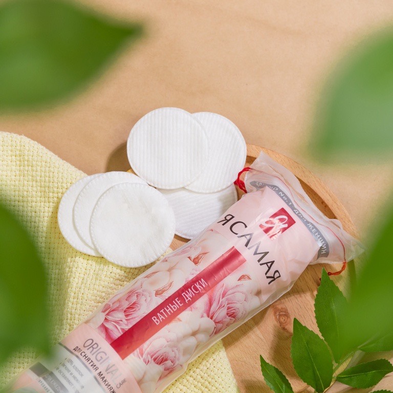 Túi 222 Bông Tẩy Trang Hatsu Natural Cotton Pads 100% Tự Nhiên An Toàn Mềm Mại