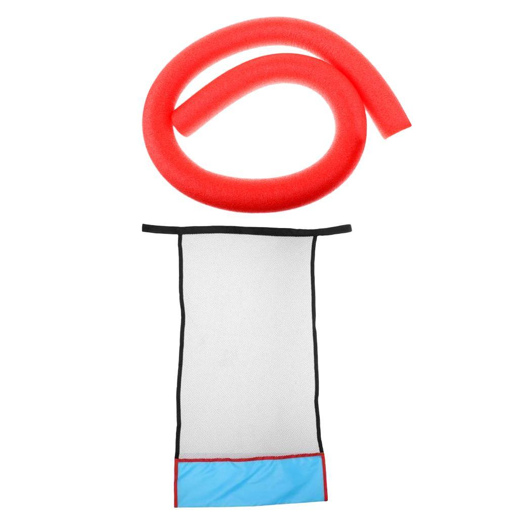 Hollow Foam Floating Pool Noodle Sling Mesh Net Chair Swimming Seat