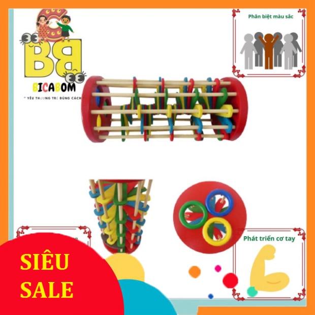 Đồ chơi giáo dục sớm cho bé bằng gỗ đập bi lốc xoáy Bc18