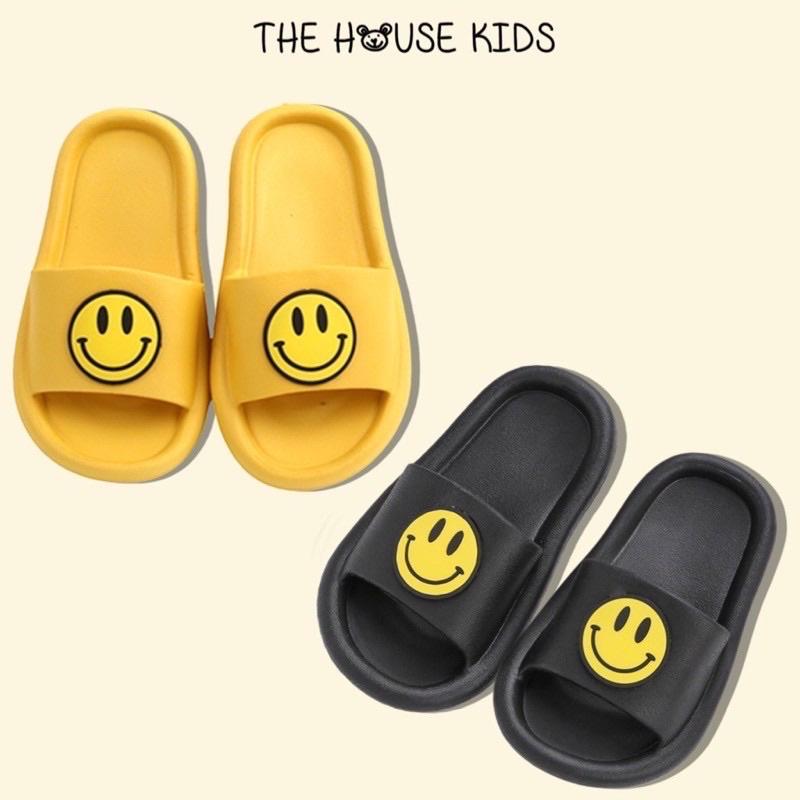 Dép Lê Cho Bé Trai Dép Trẻ Em Cao Cấp THE HOUSE KIDS Hoạ Tiết Mặt Cười