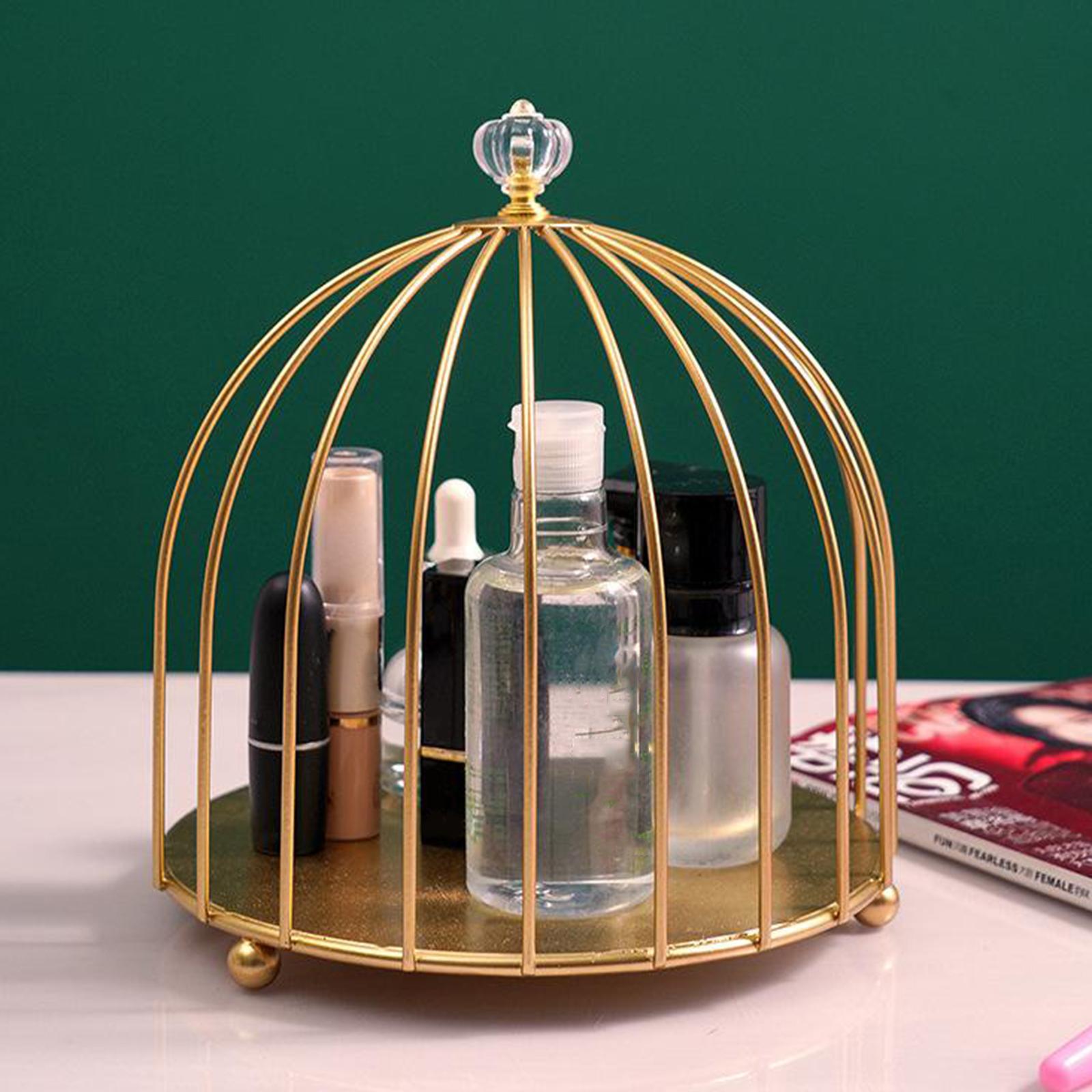 2X Bird Cage Desktop Perfume Organizer Holder Countertop Makeup Rack 1-Tier