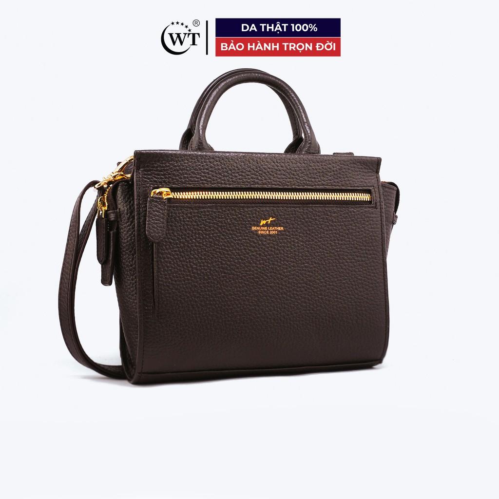 Túi Xách Nữ Có Quai Cầm Da Bò Cao Cấp Màu Nâu, Đen, Xanh Navy, Tím, Đỏ WT Leather 0942.1, 0942.2, 0942.7, 0942.8, 094233