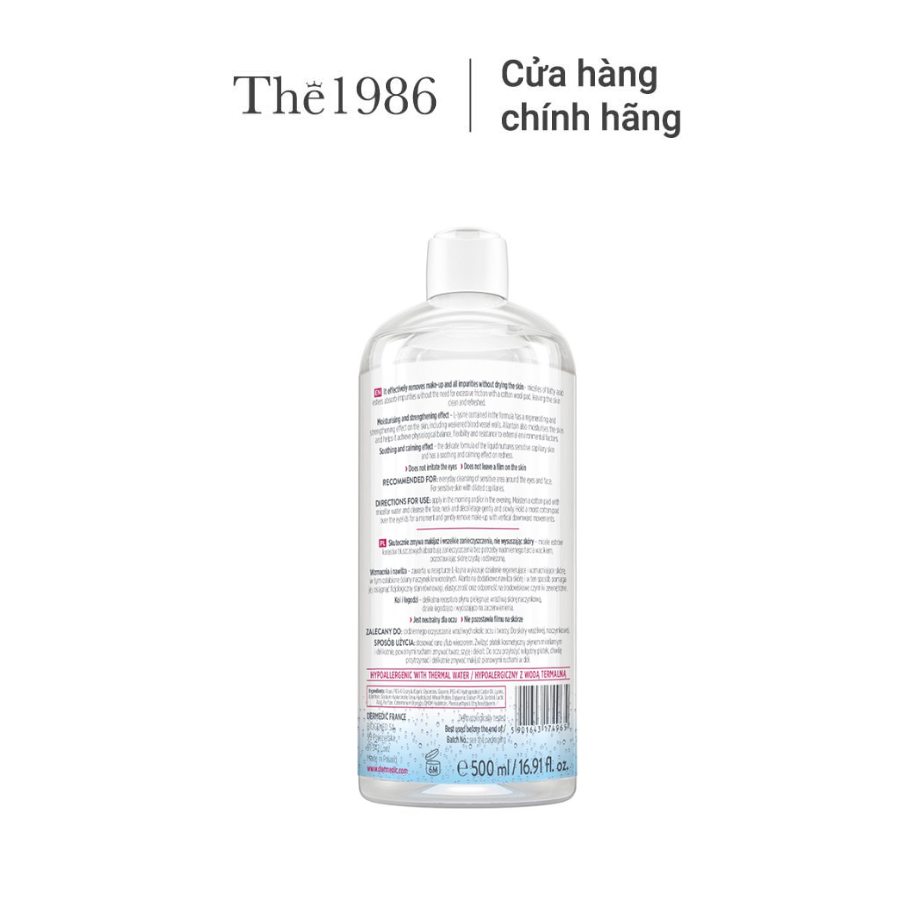 Nước rửa mặt, tẩy trang dành cho da giãn mao mạch Dermedic ANGIO PREVENTI micellar water H2O 500ml