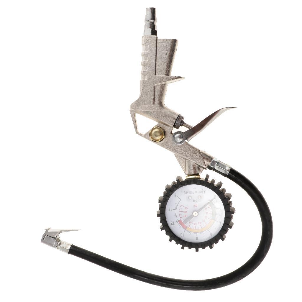 Car Truck Motorcycle Digital Air Tire Inflator Pressure Gauge Meter Tool
