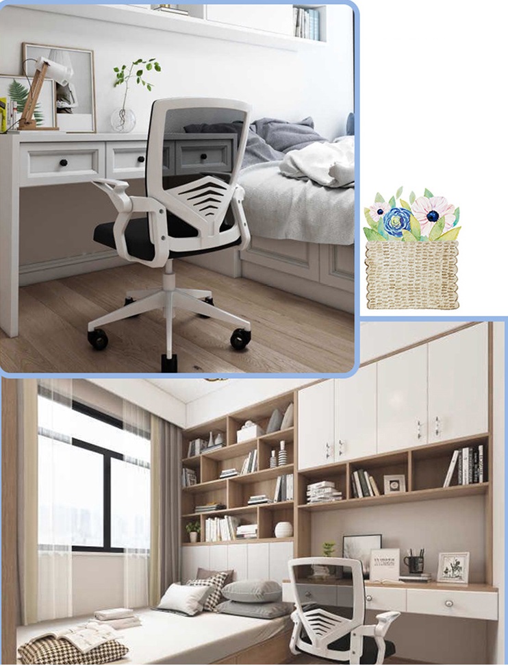 Ghế văn phòng cao cấp, Ghế tựa ngả lưng, Ghế xoay nệm bọc vải lưới thoáng khí