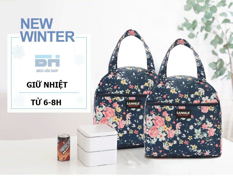 SANNEA - CAO CẤP - Túi đựng cơm giữ nhiệt, túi đựng bình sữa, dã ngoại - Vải Oxford D600 chống nước TH75