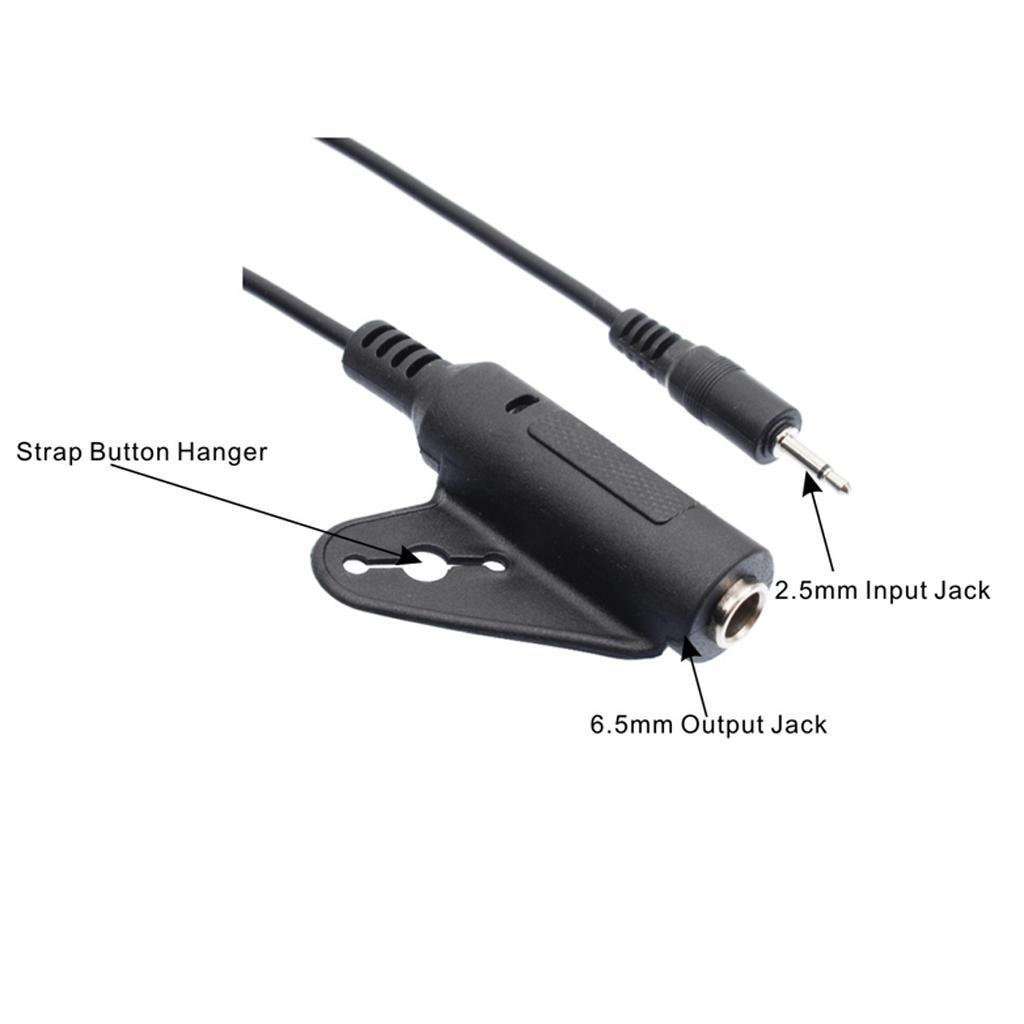 2.5mm to 6.35mm Output Plug Guitar Pickup Audio Cables