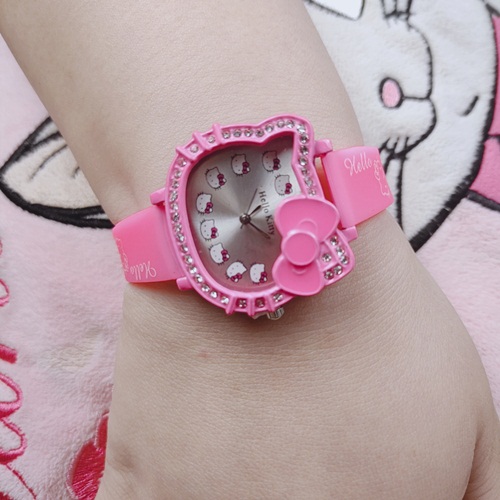 ĐỒNG HỒ BÉ GÁI HELLO KITTY KT20 ĐÍNH ĐÁ SANG TRỌNG GIAO NGẪU NHIÊN