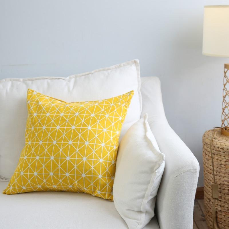 Hình Học Nghệ Thuật Đơn Giản Gối Sofa Gối Đệm Lưới Gối Mô Hình Phòng Gối Không Lõi Vỏ Gối Trang Trí