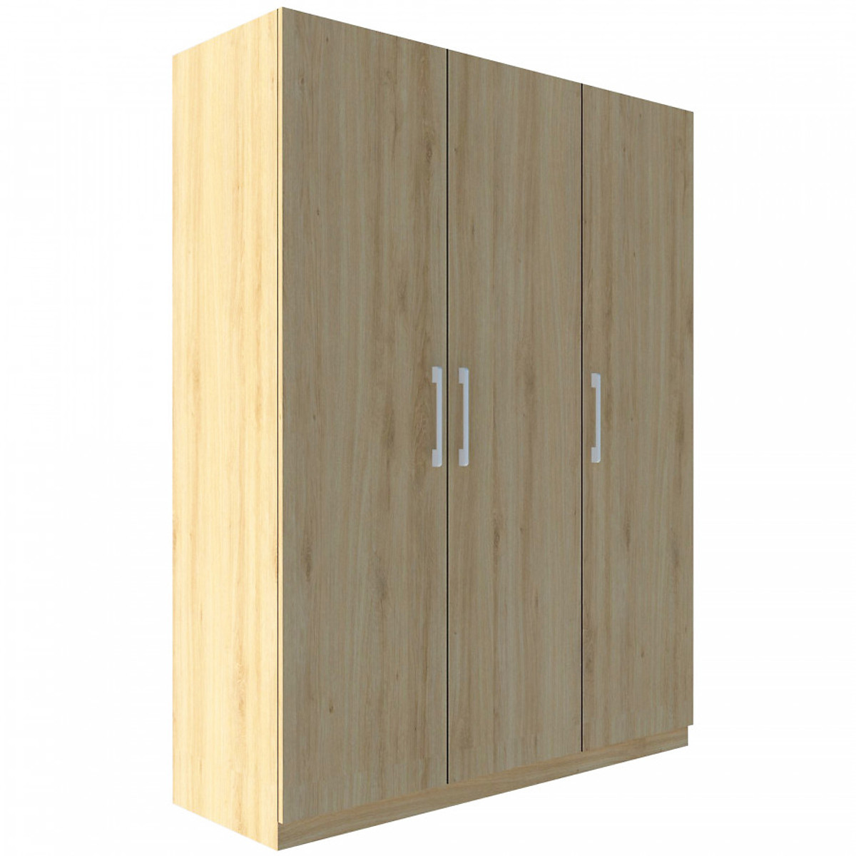 Tủ quần áo gỗ MDF Tundo 3 cánh 2 ngăn kéo màu sồi 140 x 55 x 200cm