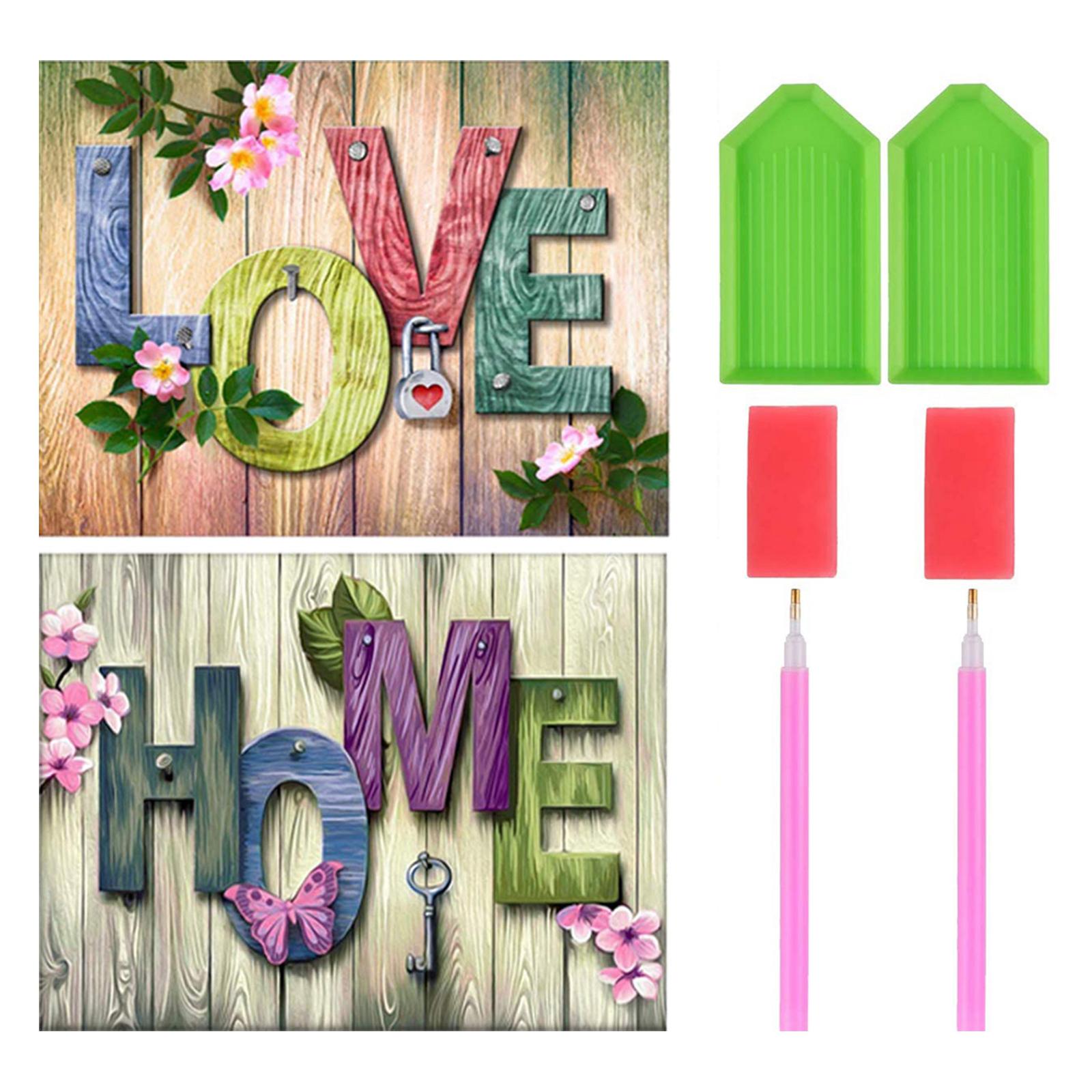 DIY 5D Diamond Painting Kits Rhinestone Cross Stitch Decor Home and Love
