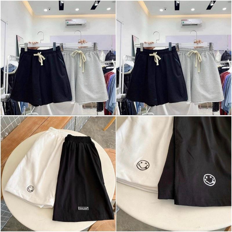 Quần Short Đùi In Mặt Cười Nam Nữ Couple HOT RẺ ĐẸP Quần Thun Lửng Trơn Kiểu Đùi Dây Rút Unisex Đủ Size Cặp Đôi Cute - HIÊN LINH UY TÍN SHOP QUẦN SHORT ĐÙI