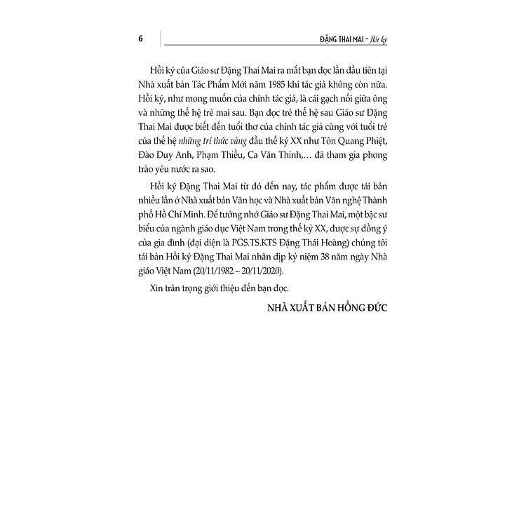 Sách - Đặng Thai Mai Hồi Ký - VIETNAMBOOK