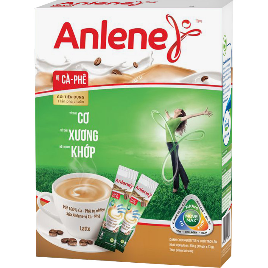 Combo 03 Sữa Bột Anlene Vị Cà Phê Hộp 310g Tặng Set 3 Thố Thủy Tinh Comando