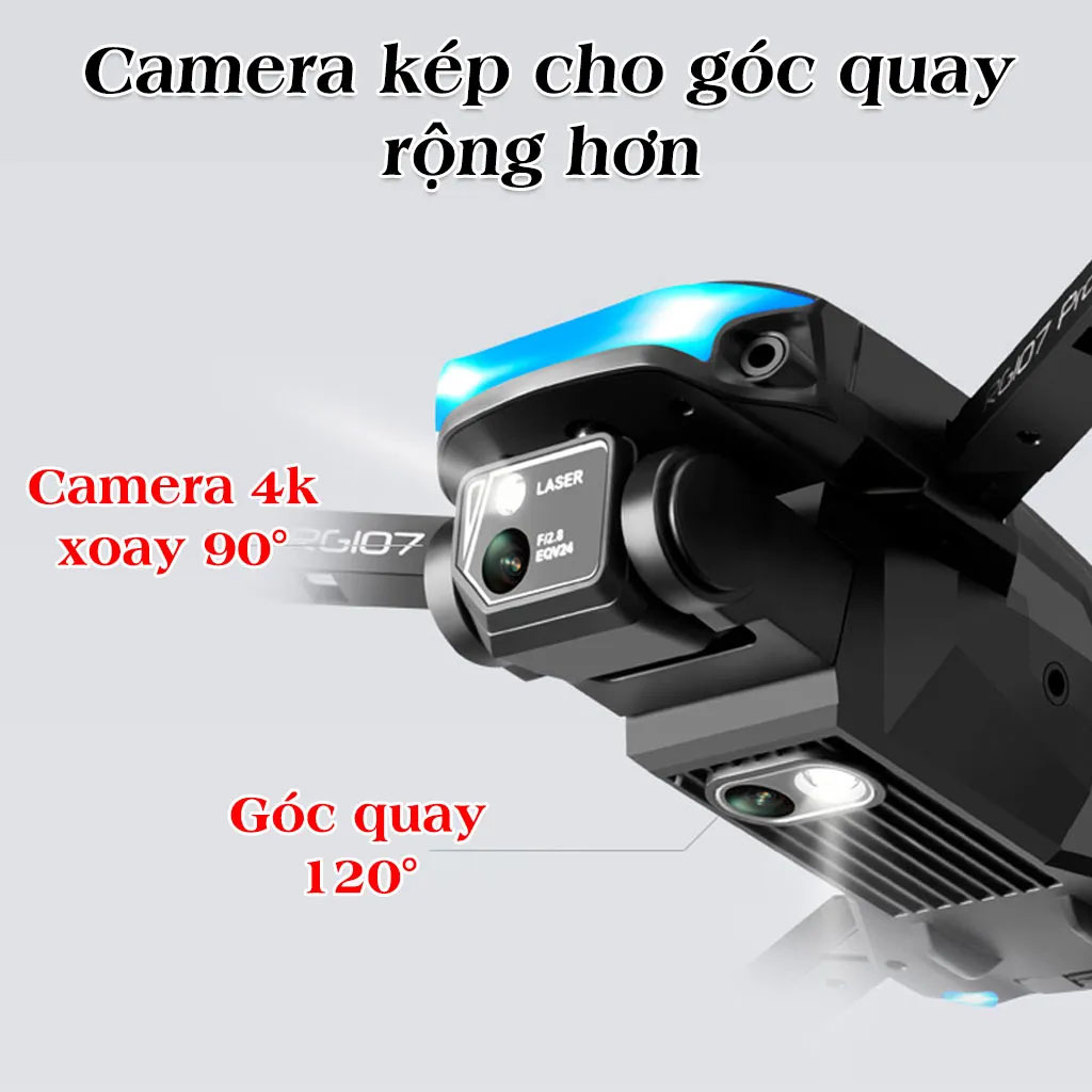 Máy Bay Camera Flycam 8K Tránh Va Chạm - Drone Mini RG 107 Max Giá Rẻ - Chụp Ảnh Chống Rung - Kết Nối WIFI 5G - Hàng Chính Hãng