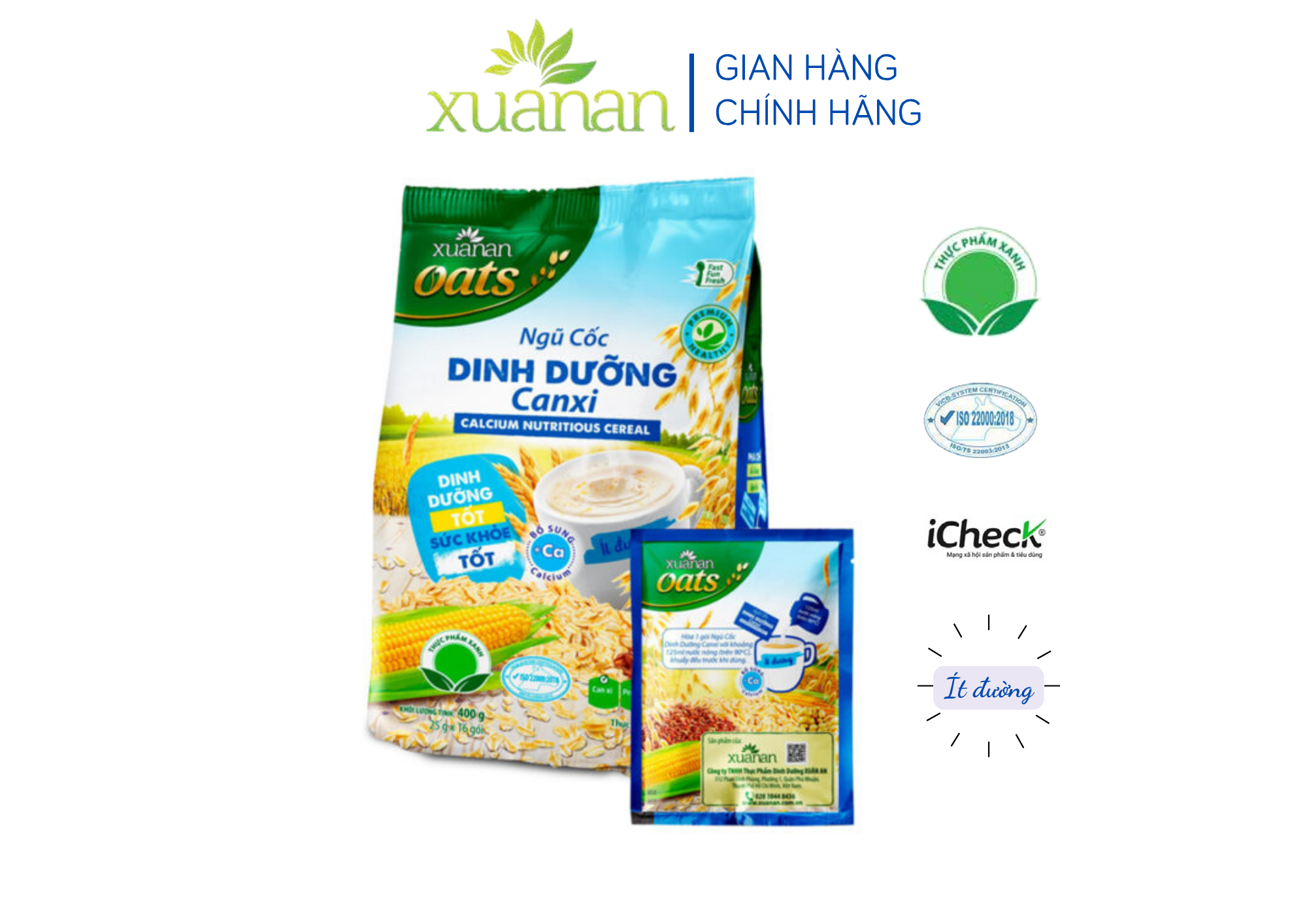 Ngũ Cốc Dinh Dưỡng Canxi Xuân An Túi 400G