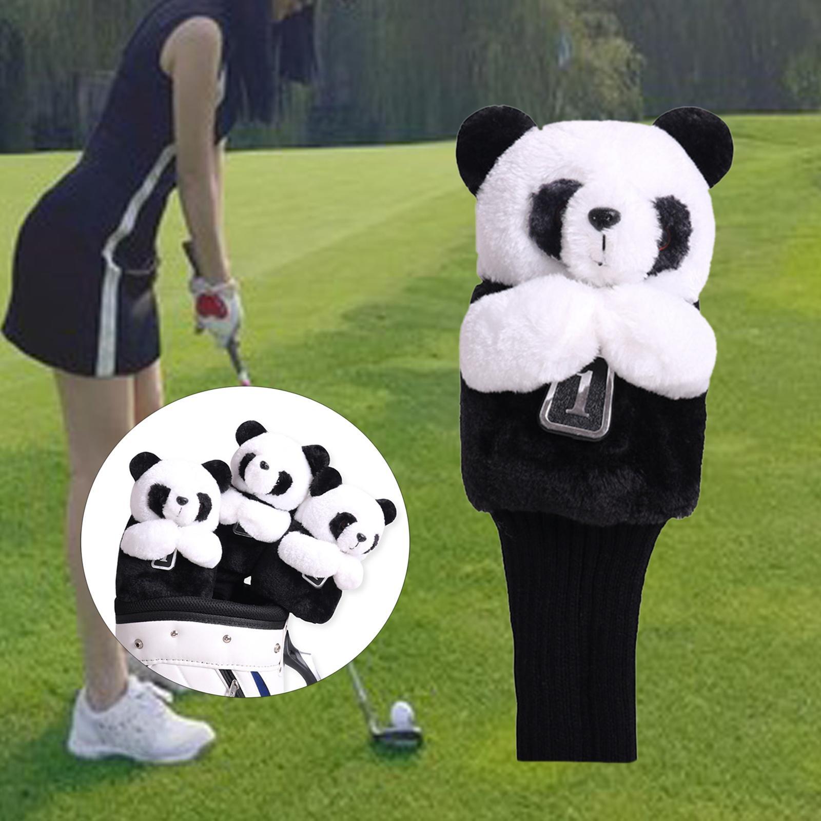 Cute Panda Golf Club Headcover  Cover for Driver Guard Equipment