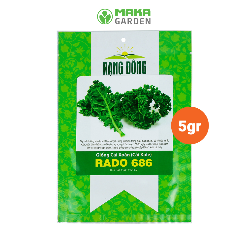 Hạt giống cải Kale Rado 686 - gói 5g, dể nảy mần, sinh trưởng tốt