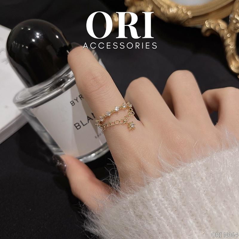 Nhẫn nữ Freesize dây xích Christopher độc đáo thời trang ORI ACCESSORIES N064