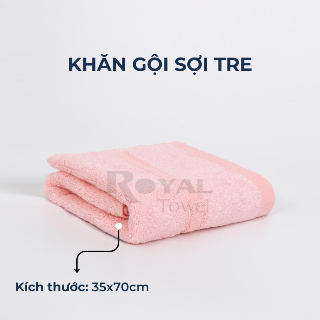 Khăn gội, khăn lau đầu sợi tre Royal Towel 35x70cm thấm hút tốt, không đổ lông, không ra màu