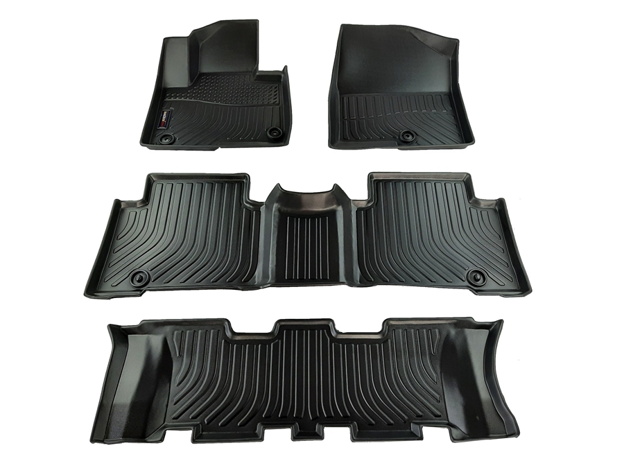 Thảm lót sàn xe ô tô Hyundai Santafe 2013-2018  Nhãn hiệu Macsim chất liệu nhựa TPE hàng loại 2