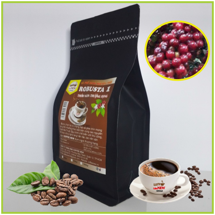 Cà Phê Rang Mộc Nguyên Chất - ROBUSTA1 - Dạng Xay (Gói 500gr) - Coffee New