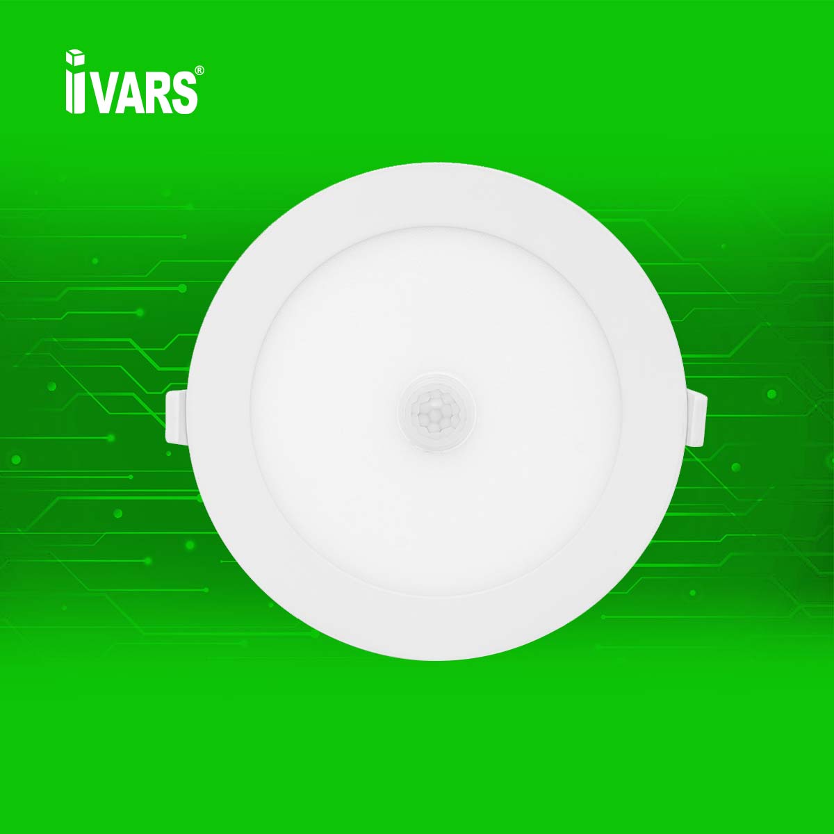 Đèn LED slim panel IVARS âm trần cảm biến siêu mỏng nhẹ 12W - ánh sáng trắng