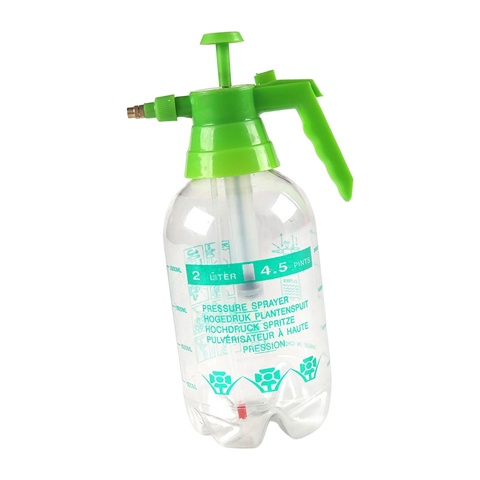 Manual Garden Sprayer Hand Pressure Pump Sprayer Adjustable Brass Nozzle 0.5 Gal 2L