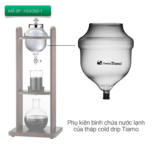 Bình phễu thuỷ tinh trên của tháp cold drip Tiamo HG6360