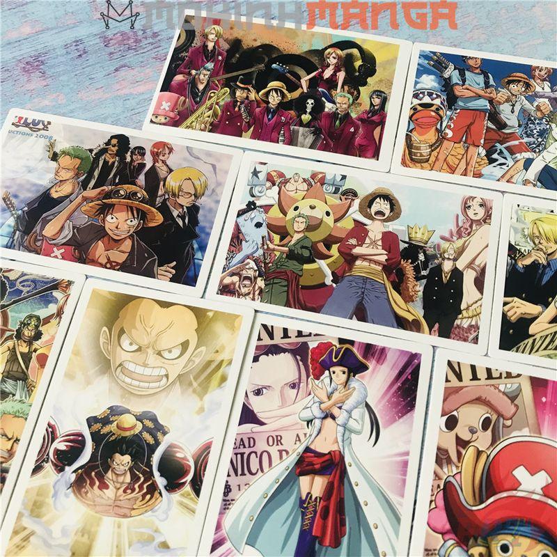 Lomo card hộp 30 thẻ truyện One Piece Đảo hải tặc poster card Luffy Boa Nami Tứ hoàng Zoro Nico Robin Kaido Shanks Sanji