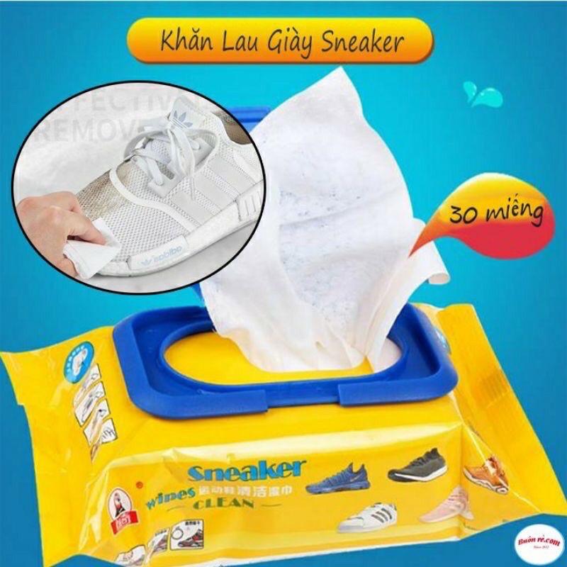 Gói 30 khăn giấy lau giày siêu sạch snaker