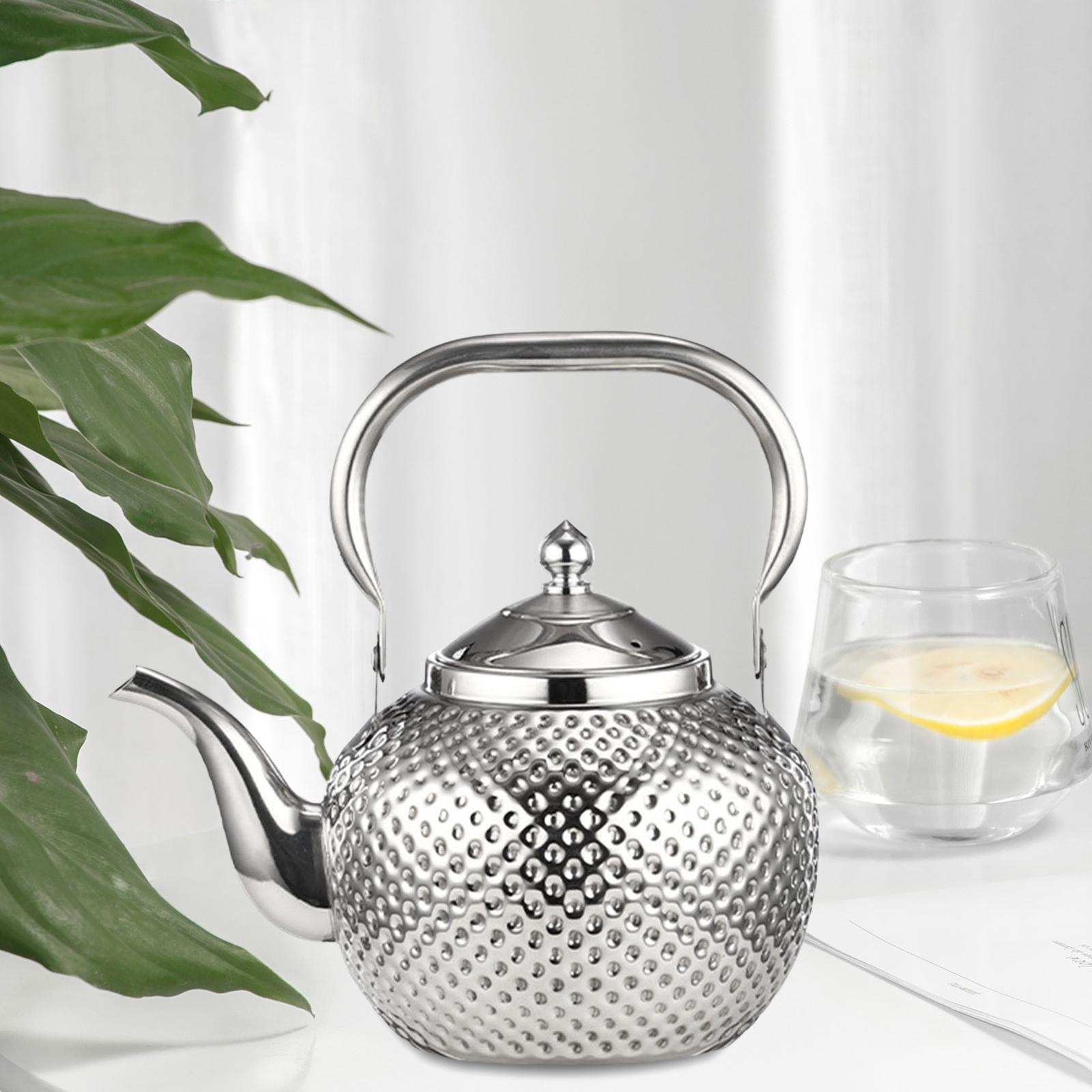 Stainless Steel Teapot Loose Leaf Tea Pot with Tea Filter for All Stovetop 1.2L