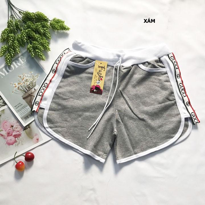 Quần đùi nữ từ 45-53kg - quần sọt short nữ thun da cá lưng trắng, cho bạn gái năng động - QU21
