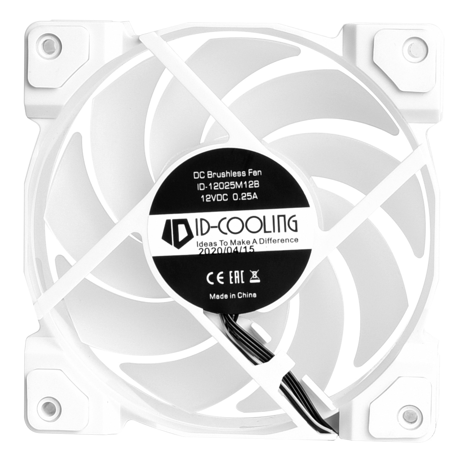 Bộ Fan Case ID-COOLING DF-12025-ARGB TRIO SNOW - Hàng Chính Hãng