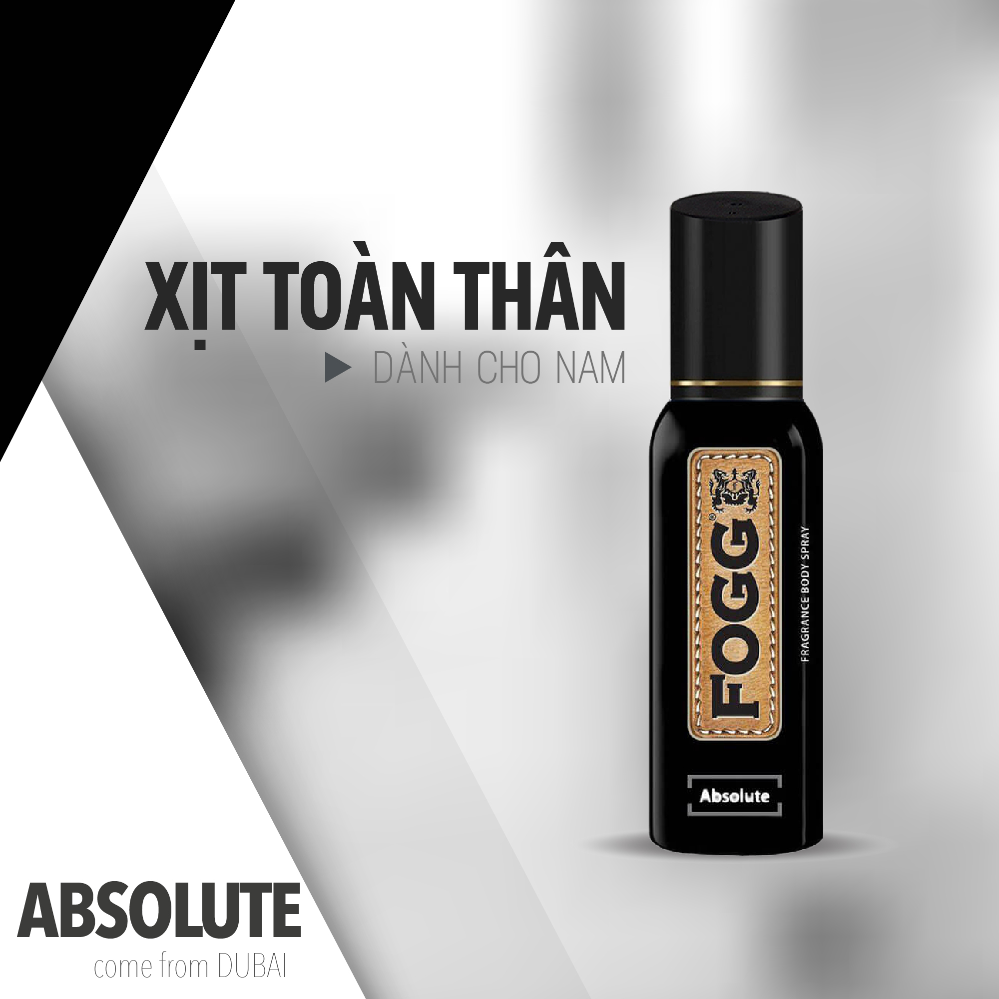 Xịt toàn thân FOGG Absolute 120ml,Xịt toàn thân hương nước hoa,Xịt toàn thân nước hoa,Xịt thơm,Xịt mùi cơ thể,Xịt toàn thân dành cho nam,Xịt toàn thân lưu hương 6-8 tiếng, Xịt toàn thân khử mùi, Xịt khử mùi nuóc hoa,Xịt toàn thân không gas