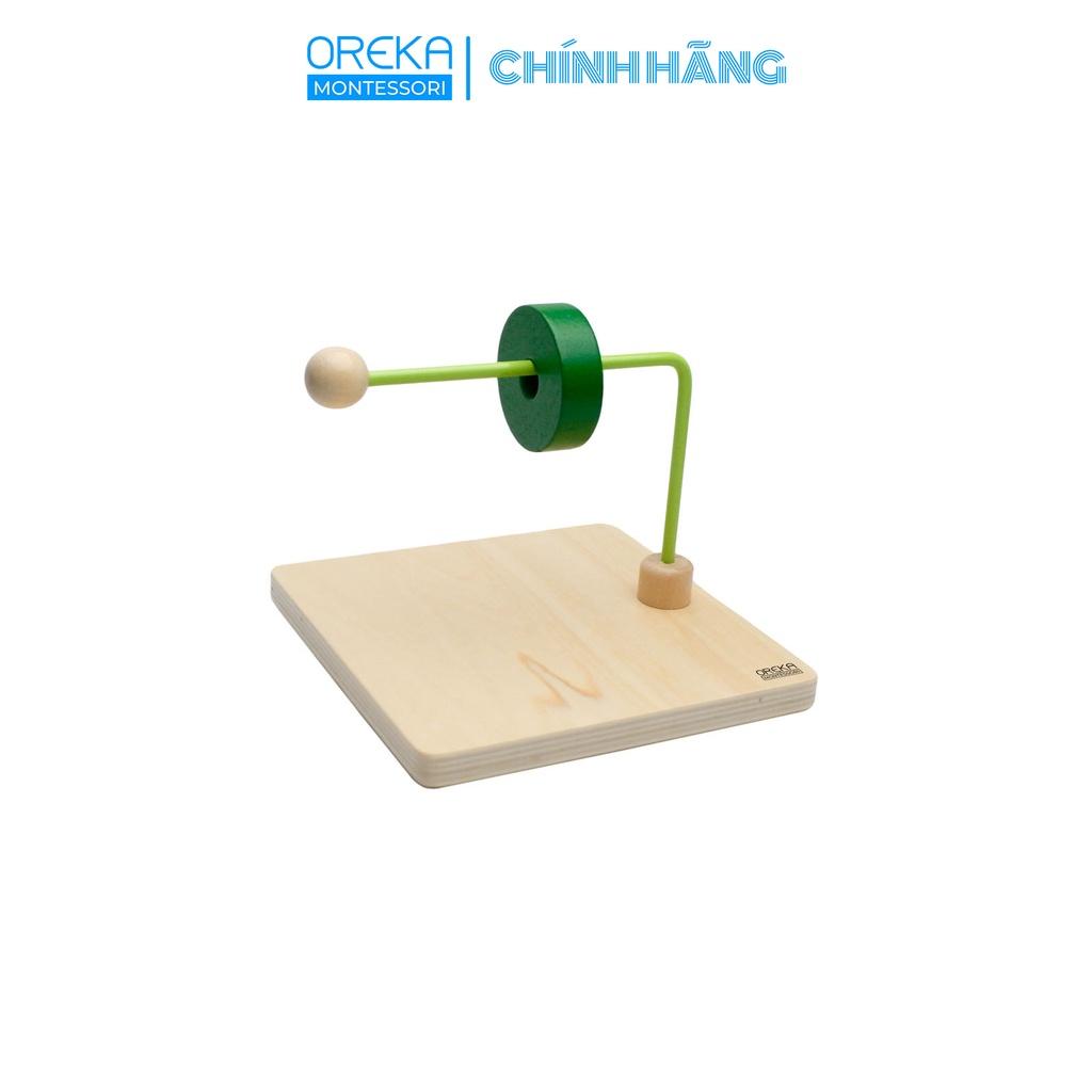 Đồ chơi trẻ em Oreka Montessori Dịch chuyển Đĩa/Dĩa tròn trên Trục thẳng - 0160100