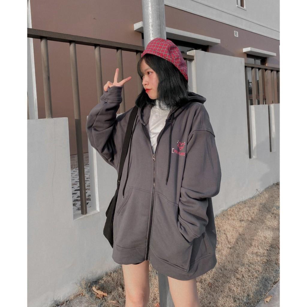 Áo Hoodie Nỉ - Áo Khoác Nỉ Nam Nữ Unisex MOON 2 Màu Cực Hot