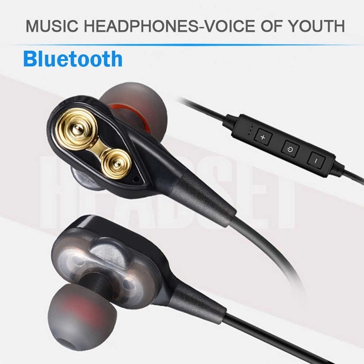 Tai nghe nhét tai không dây TX-21 HiFi lõi kép siêu bass với âm thanh chất lượng cao - kết nối bluetooth - có mic thoại