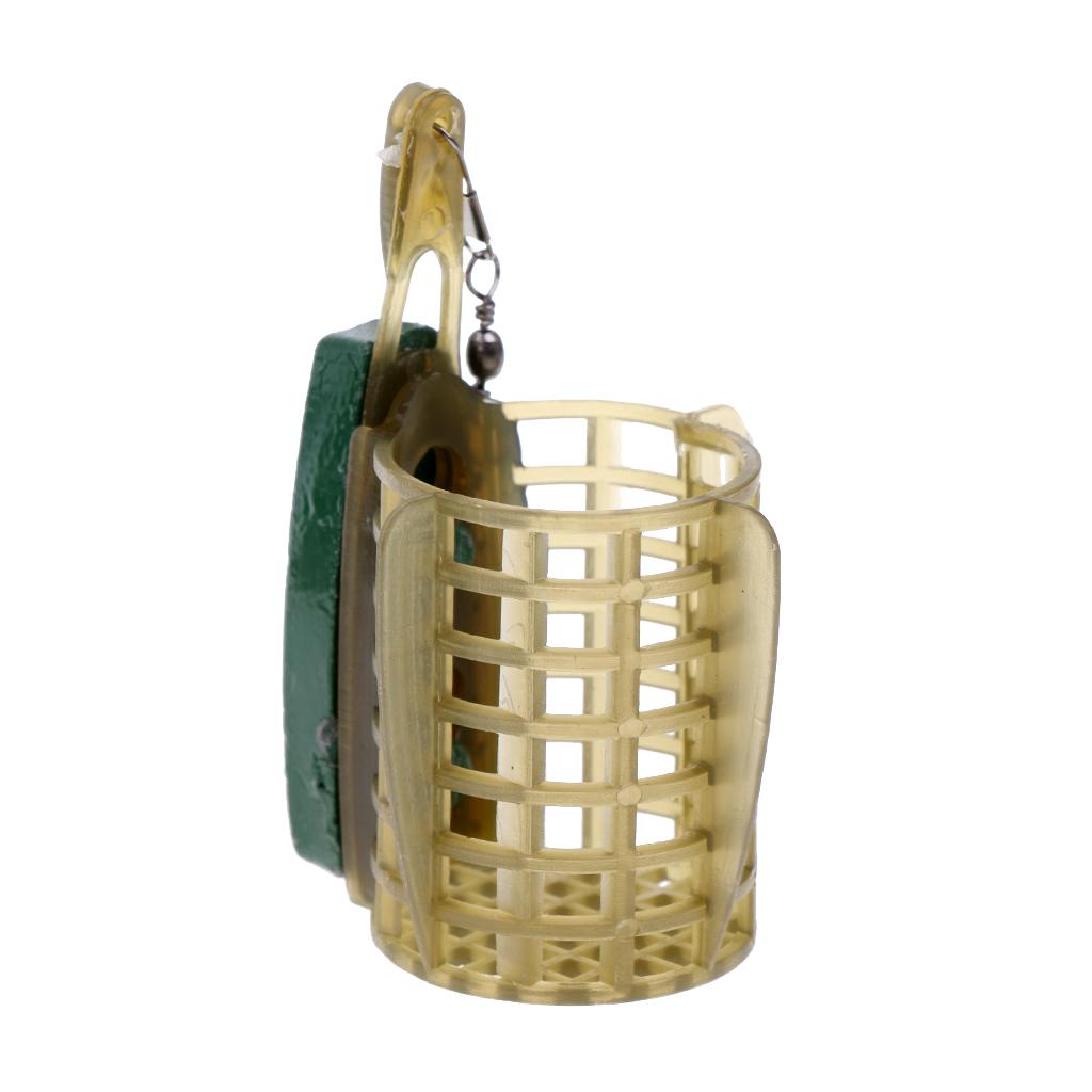 Fishing Feeder Lure Trap Bait Cage Bait Thrower with Lead Sinker