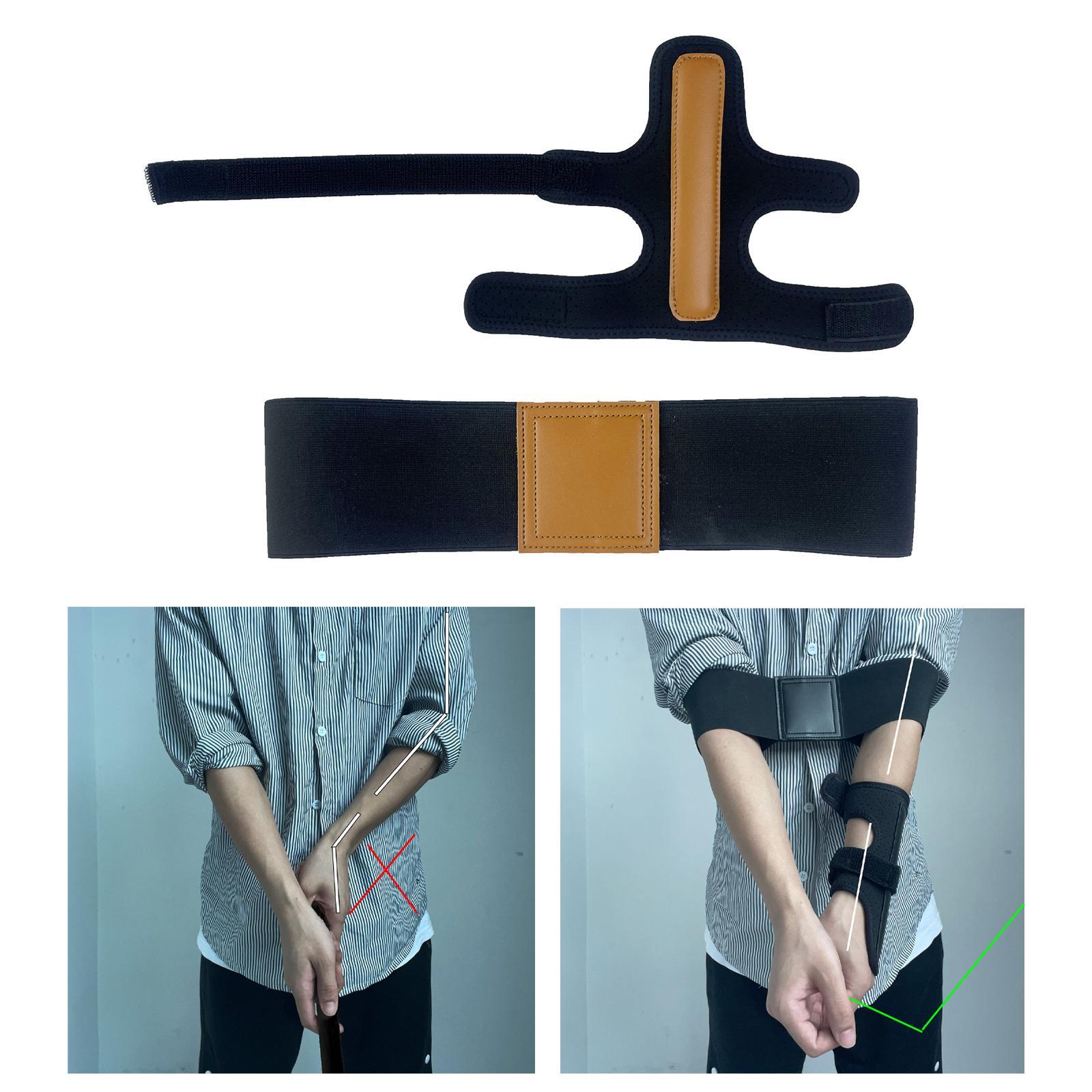 Golf Hand Movement Correction Belt Black Elastic Golf Swing Trainer Arm Belt Gesture Alignment Training Aid Arm Posture Correct